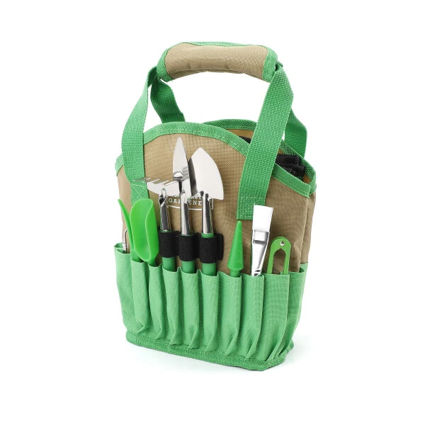 Expert Gardener Indoor Gardening Stainless Steel Tool Set, 14 Pieces, Green - EXPERT GARDENER