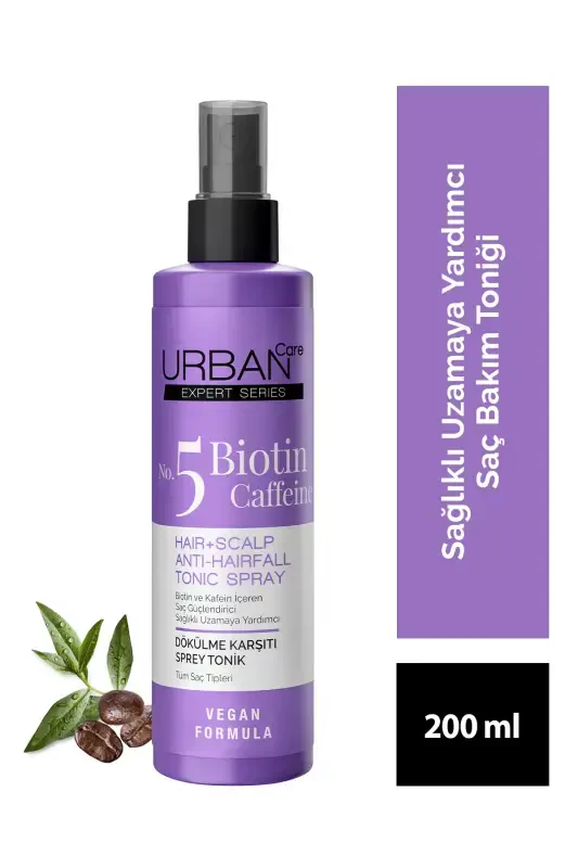 Expert Seriyasi Biotin va Kofeinga Qarshi Soch To'kilishiga Qarshi Tonik - Tez O'sishga Yordam beradi - 200 ML - URBAN CARE