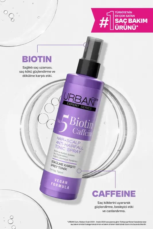 Expert Seriyasi Biotin va Kofeinga Qarshi Soch To'kilishiga Qarshi Tonik - Tez O'sishga Yordam beradi - 200 ML - 3