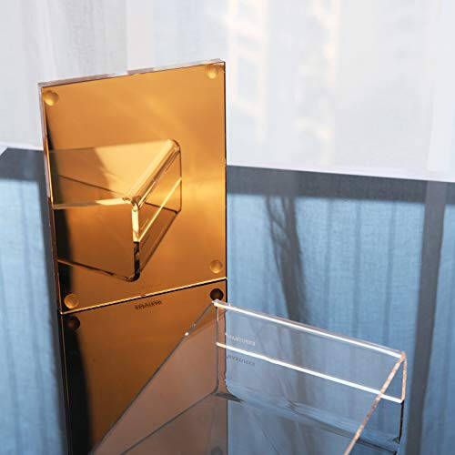 EXPUTRAN Akrilik hisoblagichi Stand, batareya va quyosh energiyasi bilan ishlaydigan asosiy hisoblagich 12 xonali LCD displey, uy ofis stoli aksessuarlari (oltin) - 4