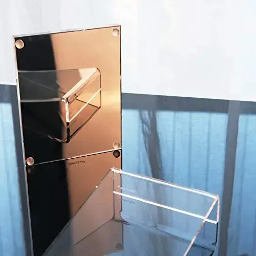 EXPUTRAN Acrylic Calculator with Stand, Battery and Solar Hybrid Powered Basic Calculator 12-Digit LCD Display,Home Office Desktop Accessories(Silver) - 3