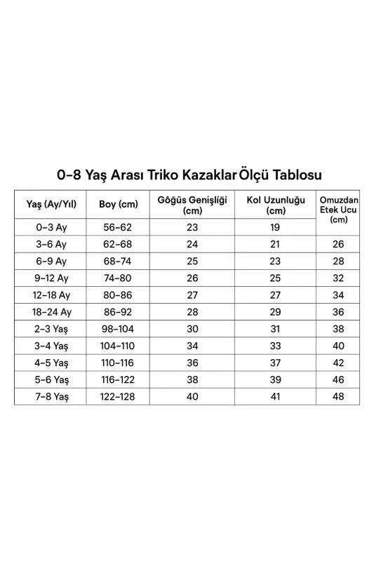 Extra Esnek Bisiklet Yaka Unisex Bebek & Çocuk Kazak (0-8 Yaş)-Buz Mavi - 4