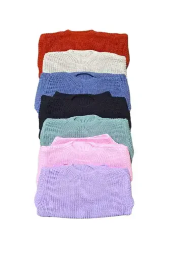 Extra Flexible Bicycle Collar Unisex Baby & Kids Sweater (0-8 Years)-Pink - 5