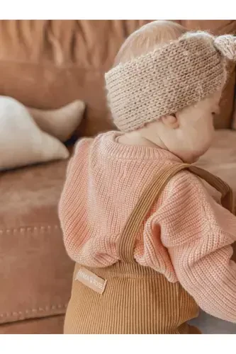 Extra Flexible Bicycle Collar Unisex Baby & Kids Sweater (AGE 0-5)-salmon - 3