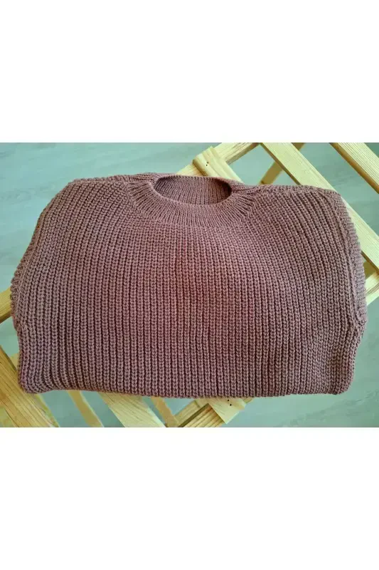 Extra Flexible Crew Neck Unisex Baby & Kids Sweater (0-8 Years)-Burgundy - 3