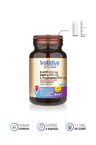 Extra Smile 5 Htp 200 мг L-триптофан 200 мг SAM 400 мг 30 капсул - 4