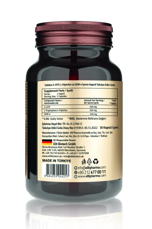Extra Smile 5 Htp 200 mg L-Triptofan 200 mg SAM 400 mg 30 Kapsula - 3
