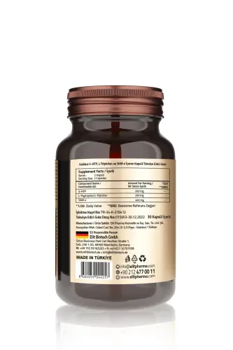 Extra Smile 5 Htp 200 mg L-Tryptophan 200 mg SAM 400 mg 30 Capsules - 3
