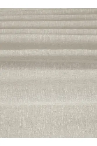 Extra-Wide Sheer Curtain with Linen Look, Wrinkled, Linen Color, High Quality - DEMOR HOME (1)