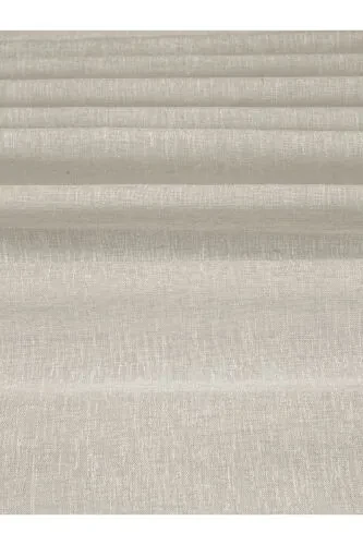Extra-Wide Sheer Curtain with Linen Look, Wrinkled, Linen Color, High Quality - Modazone (1)