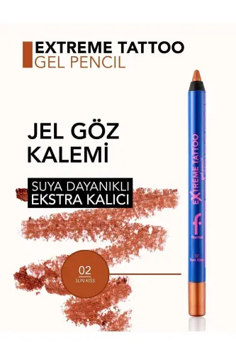 Extreme Tattoo Festival Spirit Suya Dayanıklı Mat Jel Göz Kalemi - 002 Sun Kiss- 8682536072366-BRONZ - 4