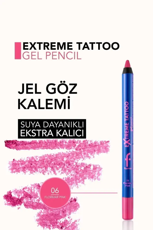 Extreme Tattoo Festival Spirit Suya Dayanıklı Mat Jel Göz Kalemi -006 Pink-8682536072403-PEMBE - 4