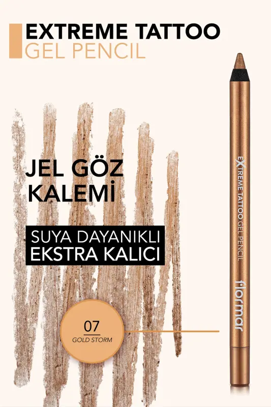 Extreme Tattoo Gel Pencıl 07 Gold Storm-007 GOLD STORM Altın - 5