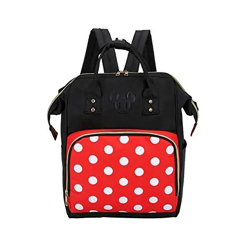 Exttlliy Baby Diaper Bag Backpack, Large Capacity Waterproof Multi-Function Fashion Polka Dots Travel Bag Pack, Nursing Bag(A) - 1