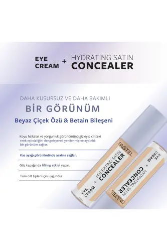 Eye Cream Hydrating Satin Concealer - Göz Kremi Göz Altı Kapatıcısı 64 Medium Light-64 Medium Light - 8