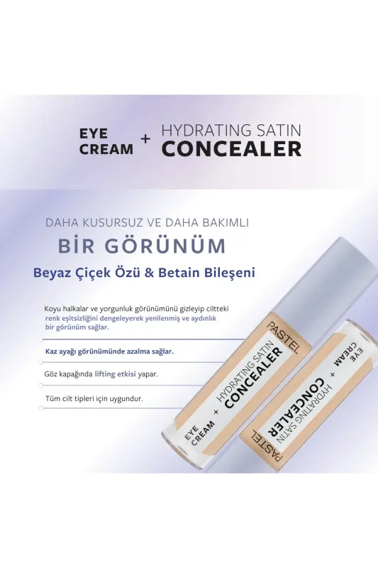 Eye Cream Hydrating Satin Concealer - Göz Kremi Göz Altı Kapatıcısı 64 Medium Light-64 Medium Light - 8