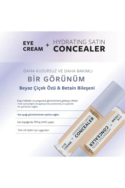 Eye Cream Hydrating Satin Concealer - Göz Kremi Göz Altı Kapatıcısı 66 Deep Medium-66 Deep Medium - 7