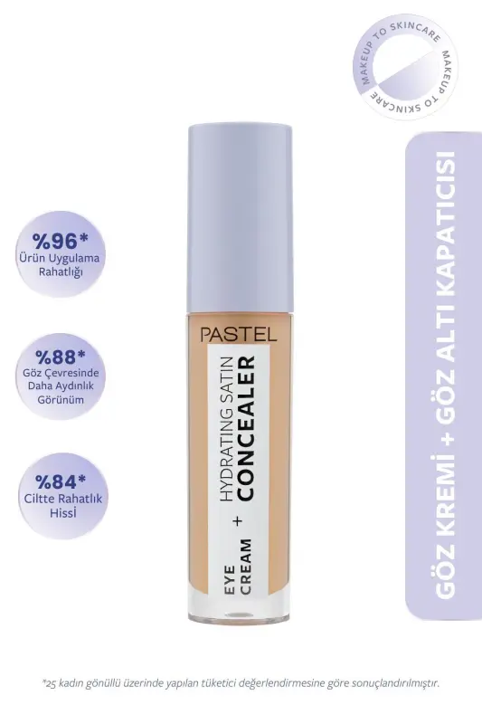 Eye Cream Hydrating Satin Concealer - Göz Kremi Göz Altı Kapatıcısı 66 Deep Medium-66 Deep Medium - PASTEL