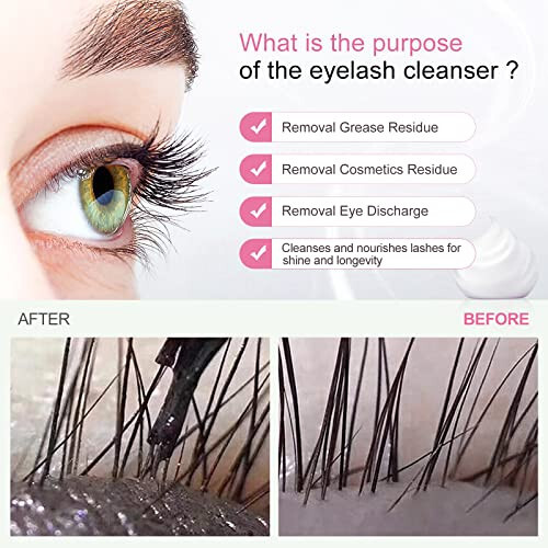 Eyelash Cleanser Concentrate 100ml prolong lash Cleanser ，Oil-Free Eyelash Extension Shampoo Perfect for Professional Salon-Can Make Ten 60ml bottles of Lash Shampoo，Rose - 3