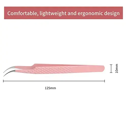 Eyelash Extension Tweezers FADLASH Volume Lash Tweezers Precision Curved Tip Lash Extension Tweezers Isolation & Volume Techniques Professional Application Tools - 4