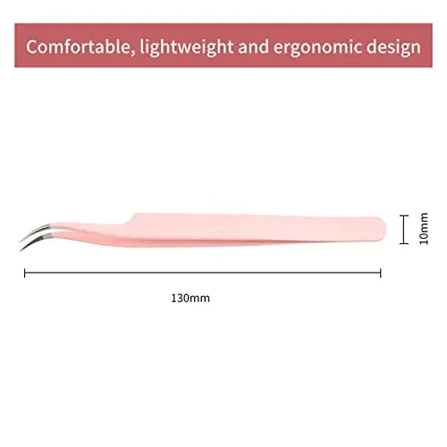 Eyelash Extension Tweezers FADLASH Volume Lash Tweezers Precision Curved Tip Lash Extension Tweezers Isolation & Volume Techniques Professional Application Tools - 5