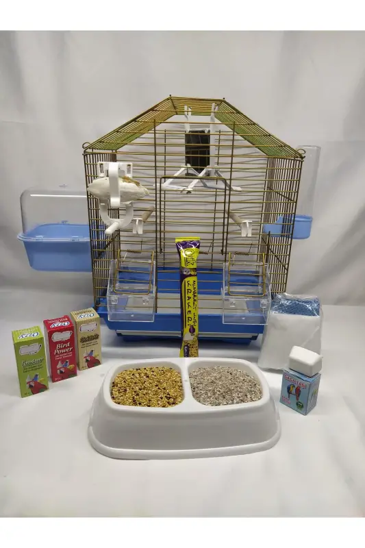 ÇİFT KAPILI 30x23x37(YÜKSEKLİK) ÇEKMECELİ ADATOYS BUDGİESHOP MUHABBET KUŞU KAFESİ - 1