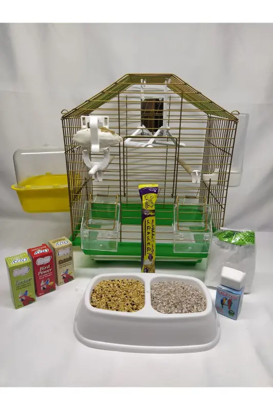 ÇİFT KAPILI 30x23x37(YÜKSEKLİK) ÇEKMECELİ ADATOYS BUDGİESHOP MUHABBET KUŞU KAFESİ - 2