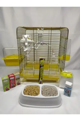 ÇİFT KAPILI 30x23x37(YÜKSEKLİK) ÇEKMECELİ ADATOYS BUDGİESHOP MUHABBET KUŞU KAFESİ - 3