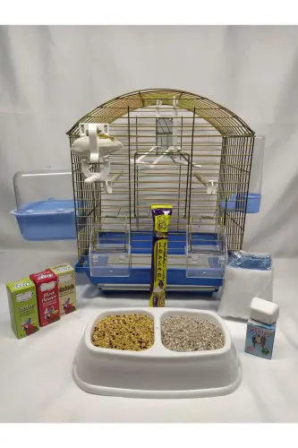 ÇİFT KAPILI 30x23x37(YÜKSEKLİK) ÇEKMECELİ ADATOYS BUDGİESHOP MUHABBET KUŞU KAFESİ - 4