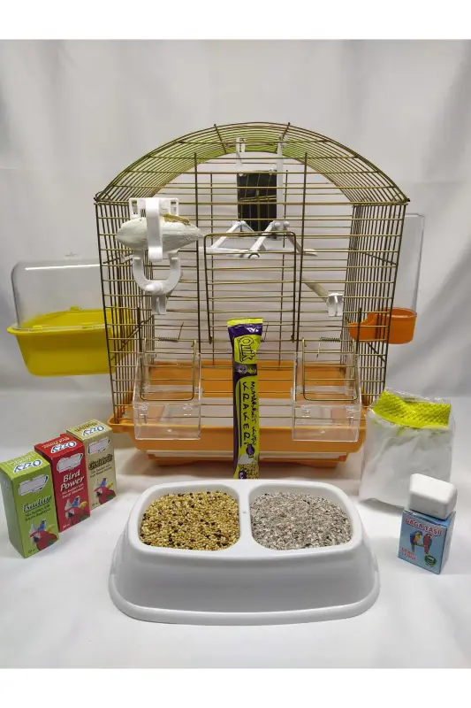 ÇİFT KAPILI 30x23x37(YÜKSEKLİK) ÇEKMECELİ ADATOYS BUDGİESHOP MUHABBET KUŞU KAFESİ - 5