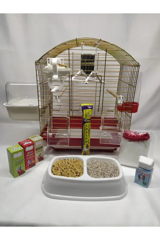 ÇİFT KAPILI 30x23x37(YÜKSEKLİK) ÇEKMECELİ ADATOYS BUDGİESHOP MUHABBET KUŞU KAFESİ - 6