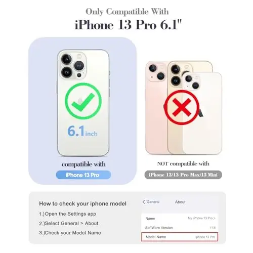 EYZUTAK Case for iPhone 13 Pro, Colorful Retro Oil Painting Flower Laser Glossy Pattern Cute Curly Wave Edge Exquisite Phone Cover Stylish Durable TPU Protective Case for Girl Women - Blue - 2
