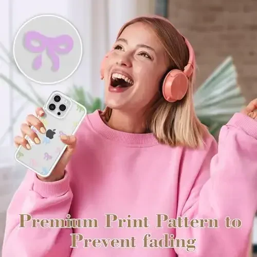 EYZUTAK iPhone 11 Pro uchun g'ilof, Shaffof Chiroyli lenta kamon naqshli estetik shaffof telefon g'ilofi Ko'tarilgan kamera himoyasi Zamonaviy Yupqa Yumshoq Bardoshli TPU Himoya qopqog'i Ayollar Qizlar uchun - Rangli - 6