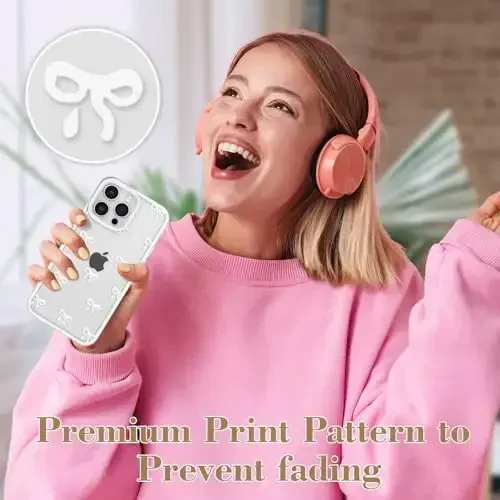 EYZUTAK iPhone 12 Pro uchun g'ilof, Shaffof Chiroyli lenta bantli naqshli estetik shaffof telefon g'ilofi Ko'tarilgan kamera himoyasi Zamonaviy nozik yumshoq bardoshli TPU himoya qopqog'i ayollar qizlar uchun - Oq - 6