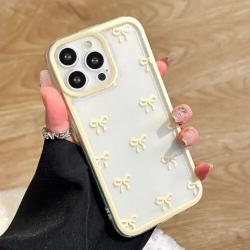 EYZUTAK iPhone 13 Pro Max uchun g‘ilof, tiniq yoqimli lenta bantli naqshli estetik shaffof telefon g‘ilofi, ko‘tarilgan kamera himoyasi, zamonaviy ingichka yumshoq bardoshli TPU himoya qopqog‘i ayollar qizlar uchun - sariq - EYZUTAK