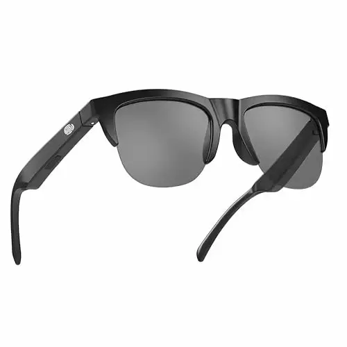 F06 Smart Glasses Open Ear Bluetooth Sunglasses for Men Women 5.3 Bluetooth Smart Sunslasses Touch Control Music Calling with UV Filtered Lenses, Storage Case for Outdoor Running Cycling - 1
