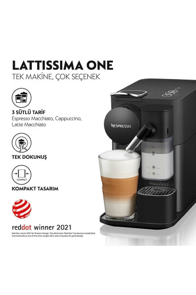 F121 Lattissima One Milk Solution Coffee Machine, Black - 2