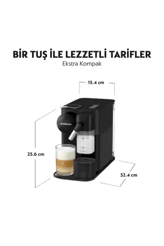 F121 Lattissima One Milk Solution Coffee Machine, Black - 4