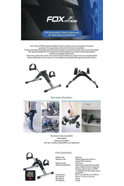 F70 Hand and Foot Mini Foldable Digital Display Hand-foot Exercise - 8