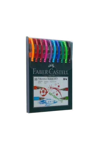 Faber 1425 0.7 Mm Needle Point Ballpoint Pen 10 Colors - FABER CASTELL