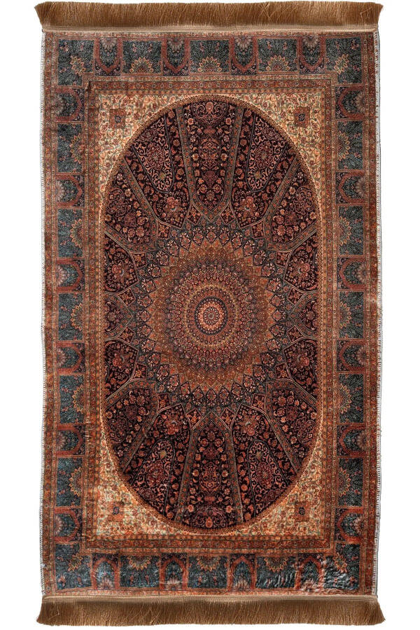 Fabric Based Classic Patterned Digital Printed Prayer Rug -lks112 - 2