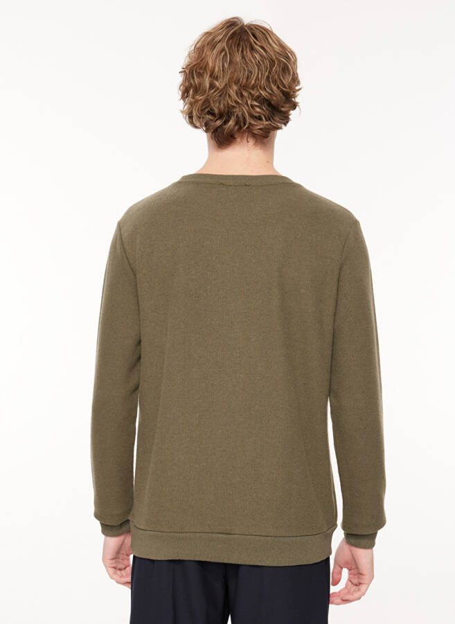 Fabrika Bike Neck Plain Green Men's Sweatshirt (SPBF3WM-SWT5009) - 5