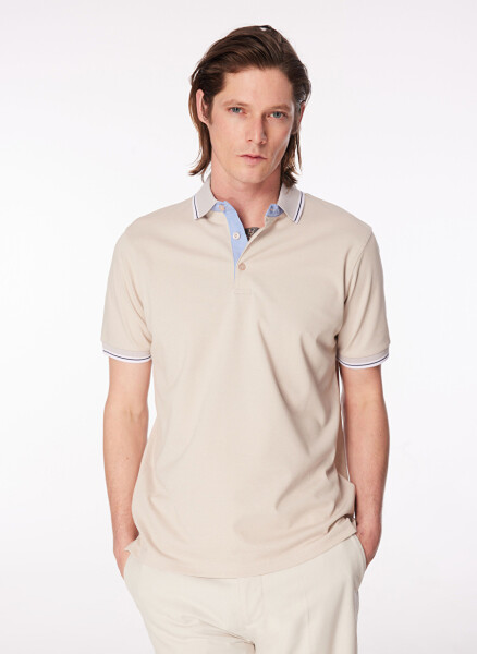 Fabrika Comfort Beige Polo T-Shirt - 1