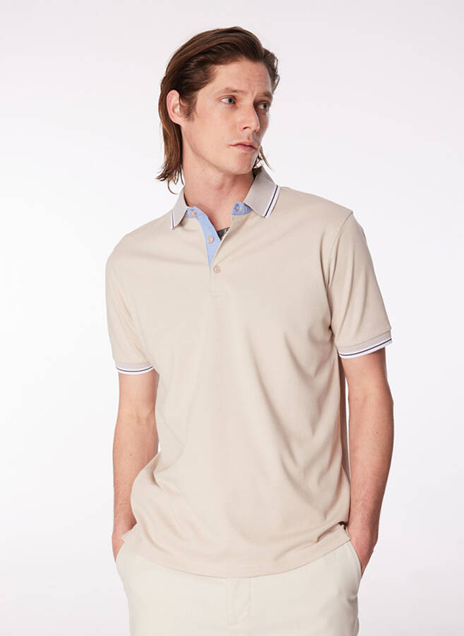 Fabrika Comfort Beige Polo T-Shirt - 3