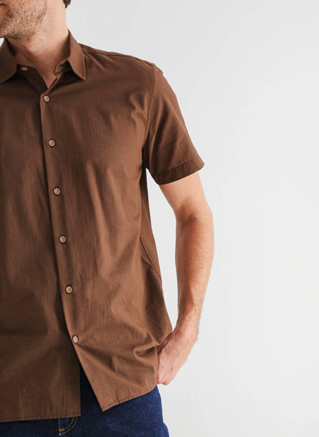 Fabrika Comfort Coffee Men's Short Sleeve Shirt - 4