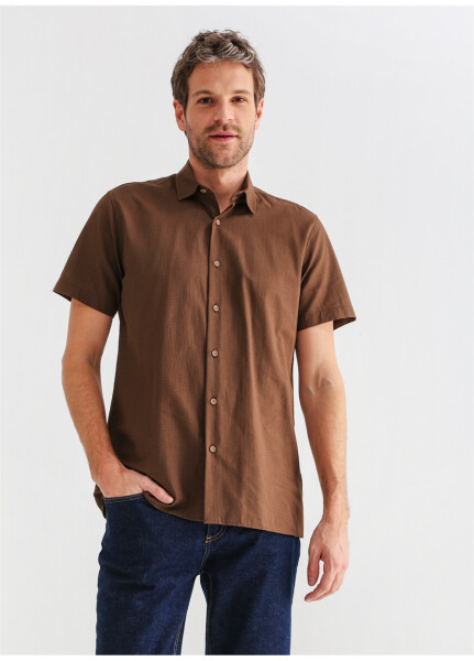 Fabrika Comfort Coffee Men's Short Sleeve Shirt - 7