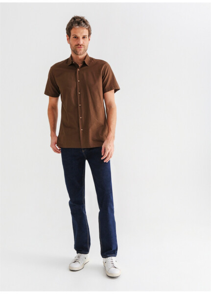 Fabrika Comfort Coffee Men's Short Sleeve Shirt - 8