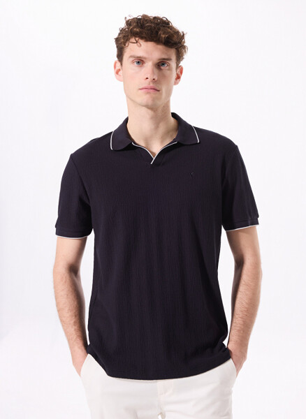 Fabrika Comfort Navy Blue Men's Polo T-shirt - 3