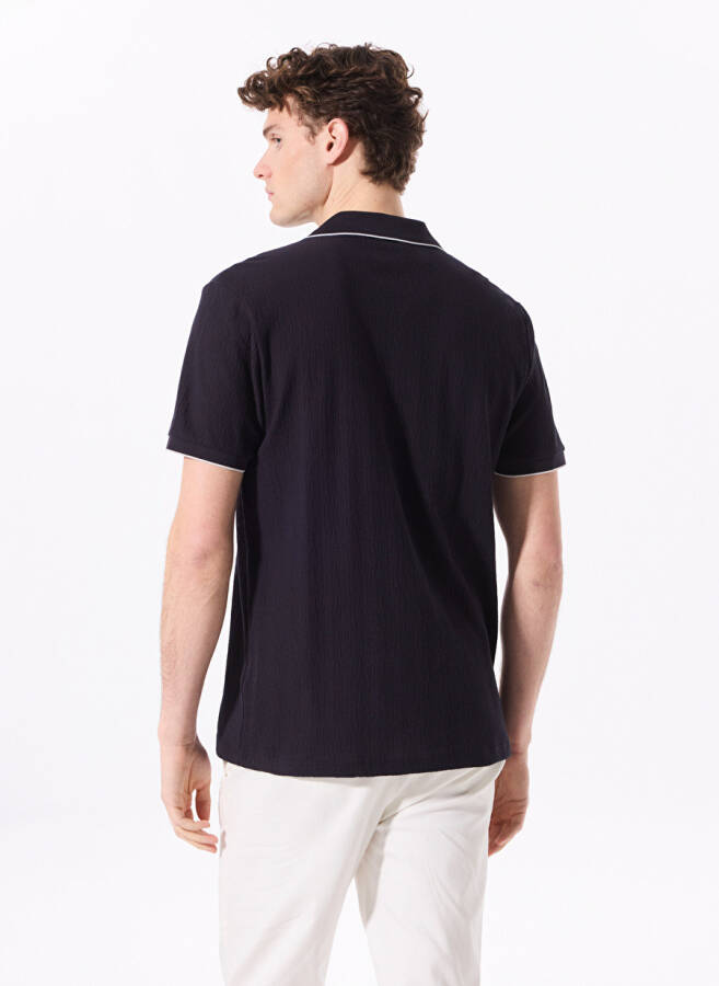 Fabrika Comfort Navy Blue Men's Polo T-shirt - 5