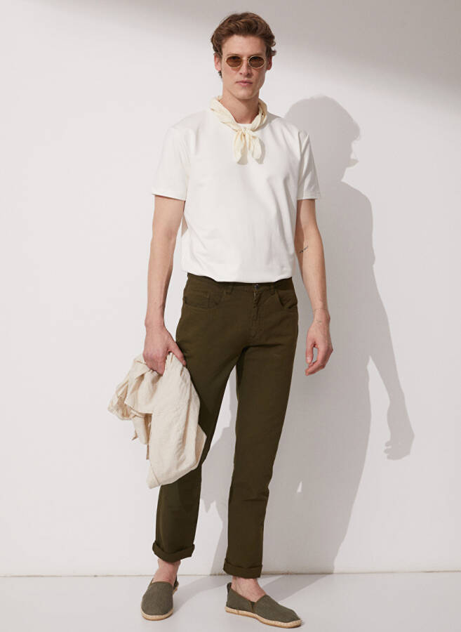 Fabrika Men's Basic Khaki Trousers - 5